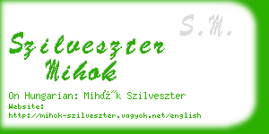 szilveszter mihok business card